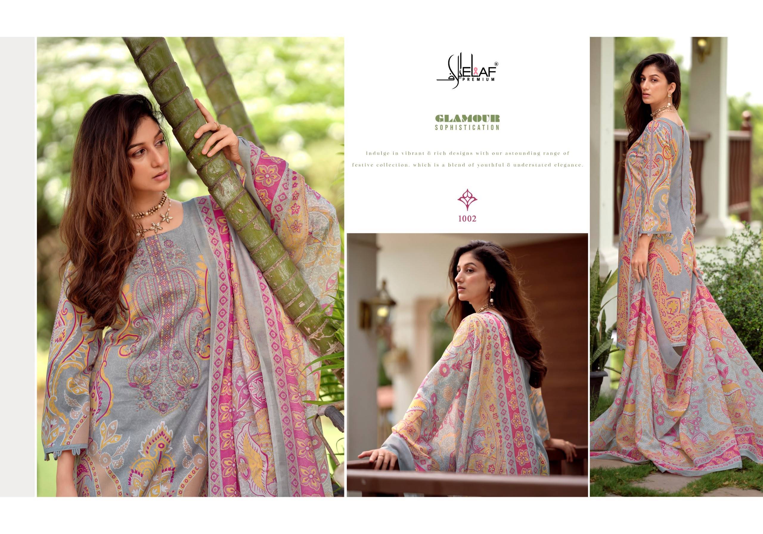 ELAF ASRAJOFA VOL.2 by  ELAF PREMIUM 1001 to 1008 series Indian Pakistani ethnic wear Premium soft Cotton At Wholesale Price